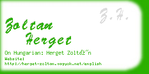 zoltan herget business card